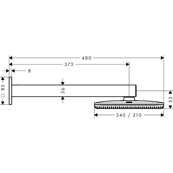 Hansgrohe Alive Q Raindance Tepe Duşu 210/340 2jet Duş Dirseği ile