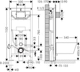 Hansgrohe iFrame universal Gömme rezervuar 1120 asma klozet için