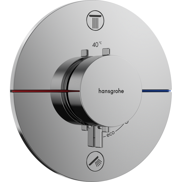 Hansgrohe ShowerSelect Comfort S Termostatik  Ankastre 2 çıkış Krom