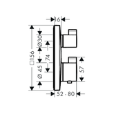 Hansgrohe Ecostat Square Termostatik Banyo Bataryası 2 Çıkış