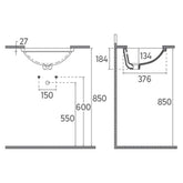 Isvea Soluzione 46 cm Tezgah Altı Lavabo