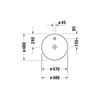 Duravit Cape Cod Batarya Delikli Çanak Lavabo 48 cm
