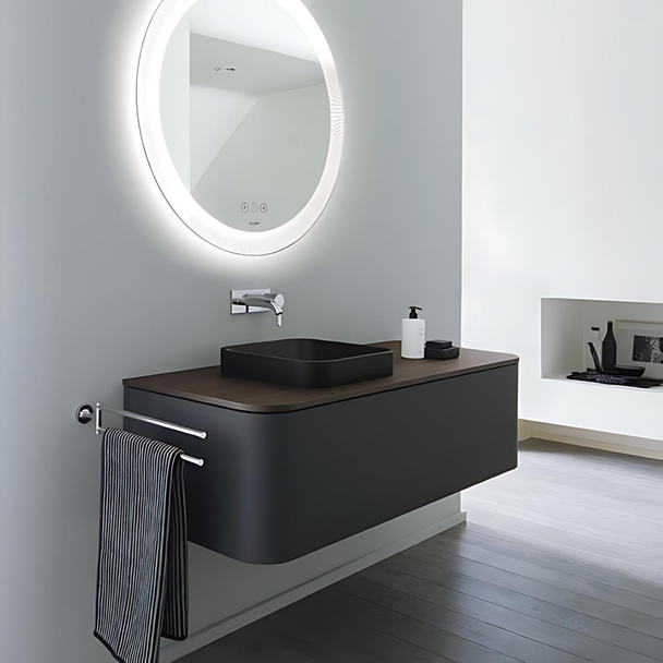 Duravit Happy D.2 Tezgahüstü Lavabo 40 cm  Antrasit Mat alan görseli