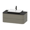 Duravit Happy D.2 Tezgah Üstü Lavabo 60x46 cm Antrasit-Beyaz
