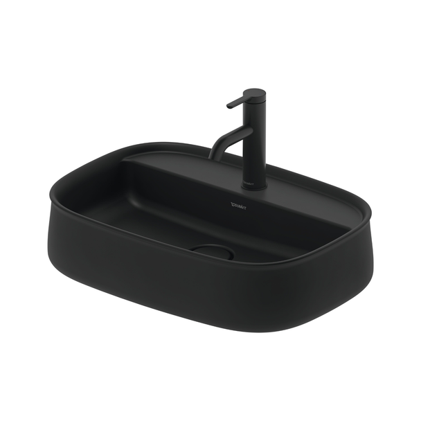Duravit Zencha Çanak Lavabo 55 cm Batarya Banklı Antrasit Mat