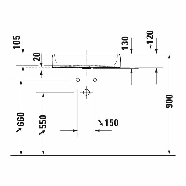 Duravit Qatego Çanak Lavabo 60 Cm Beyaz