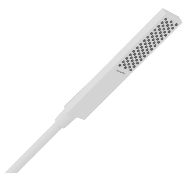Hansgrohe Pulsify E 100 1 Jet Baton El Duşu Ecosmart satin beyaz