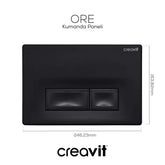 Creavit Ore Mat Siyah Boyalı Kumanda Paneli