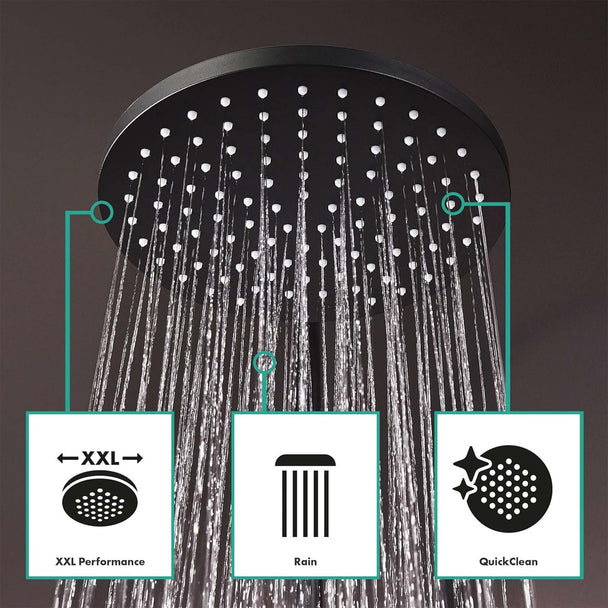 Hansgrohe Vernis Blend 200 Reno Duş Kolonu  Ecosmart Satin Siyah