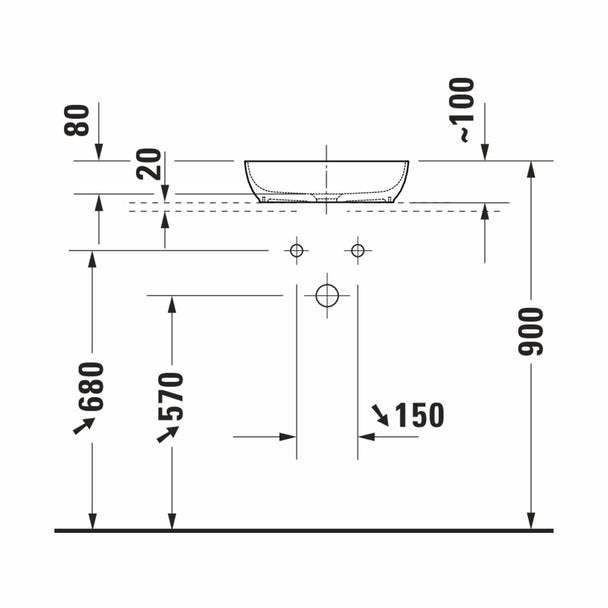 Duravit Sivida DuroCast Çanak Lavabo 40 Cm Mat Beyaz