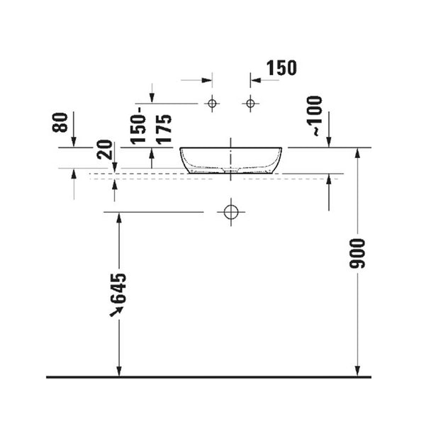 Duravit Sivida DuroCast Çanak Lavabo 40 Cm Beyaz Yeşil