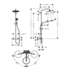 Hansgrohe Croma Select S 280 1jet Duş Kolonu Term Raindance Select S 120 3jet el duşu ile