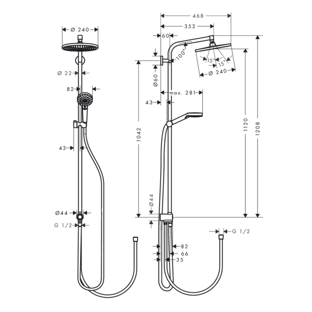 Hansgrohe Crometta S240 Reno Duş Kolonu