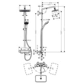 Hansgrohe Croma E 280 Termostatik Duş Kolonu 1 Jet