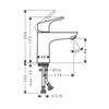Hansgrohe Focus Tek Kollu Lavabo Bataryası 100 Kumandasız
