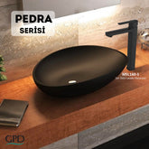 GPD Pedra Yüksek Lavabo Bataryası 239 Siyah