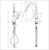 Hansgrohe Focus Eviye Bataryası 240 Spiralli 2 jet
