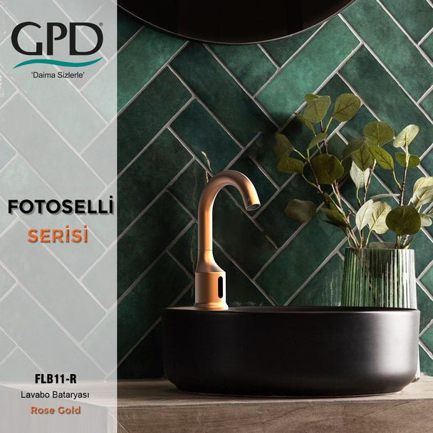 GPD Fotoselli Yüksek Lavabo Bataryası 160 Çift Su Girişli
