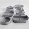 Isvea Infinity Stone Grey Tezgah Üzeri Lavabo 55 cm