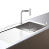 Hansgrohe C71-F450-07 Çelik Eviye Kombinasyonu 450 Select Sol Damlalıklı