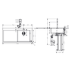 Hansgrohe C71-F450-07 Çelik Eviye Kombinasyonu 450 Select Sol Damlalıklı