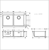 Hansgrohe S71 S712-F765 Tezgah Üstü Çelik Eviye