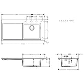 Hansgrohe S514-F450 Ankastre Granit Eviye 450 Taş Grisi