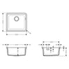 Hansgrohe S510-U450 Tezgah Altı Granit Eviye 450 Beton Grisi