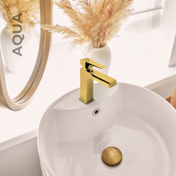 Newarc Aqua Lavabo Bataryası Altın
