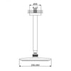 Newarc ABS Power Tavandan Duş Başlığı 25x36 cm