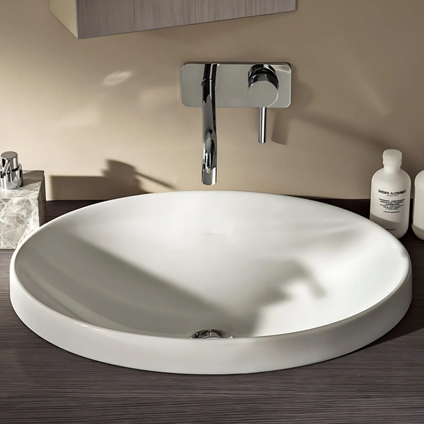 Geberit VariForm Tezgah Üstü Lavabo Oval 55 cm