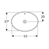 Geberit VariForm Tezgah Üstü Lavabo Oval 55 cm