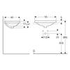 Geberit VariForm Tezgah Üstü Lavabo Oval 55 cm