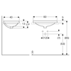 Geberit VariForm Eliptik Tezgah Üstü Lavabo 60 cm