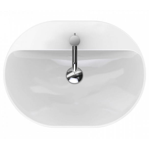 Geberit VariForm Batarya Delikli Tezgah Üstü Lavabo Eliptik 60 cm