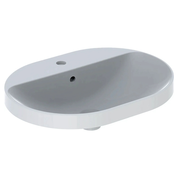 Geberit VariForm Batarya Delikli Tezgah Üstü Lavabo Eliptik 60 cm