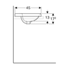 Geberit VariForm Batarya Delikli Tezgah Üstü Lavabo Eliptik 60 cm