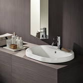 Geberit VariForm Batarya Delikli Tezgah Üstü Lavabo Eliptik 60 cm