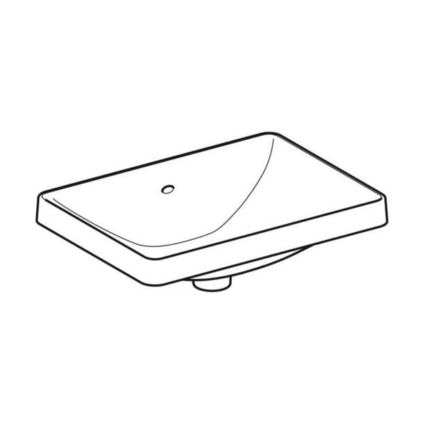 Geberit VariForm Tezgah Üstü Lavabo Dikdörtgen 55 cm