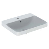 Geberit VariForm Tezgah Üstü Batarya Delikli Lavabo Dikdörtgen 55 cm