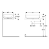 Geberit VariForm Dikdörtgen Tezgah Üstü Lavabo 55 cm
