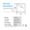 Crauf Venüs 49 x 44 Cm Tezgah Altı Eviye