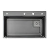 Crauf Dolce Vita 75 x 47 Cm Tezgah Üstü Eviye Takımı PVD Füme