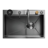 Crauf Dolce Vita 75 x 50 Cm Tezgah Üstü Eviye Takımı Füme (PVD)
