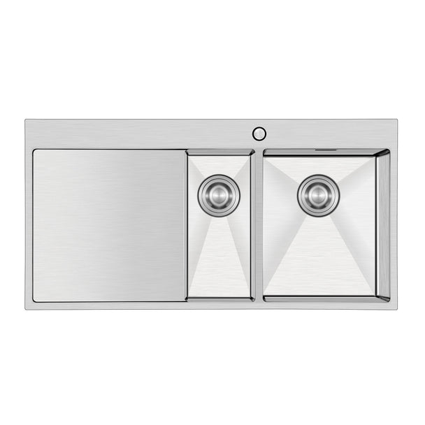 Crauf ViaLattea 100 x 51 Cm Tezgah Üstü Sol Damlalıklı Eviye 1/5 Gözlü