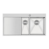 Crauf ViaLattea 100 x 51 Cm Tezgah Üstü Sol Damlalıklı Eviye 1/5 Gözlü
