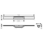 Hansgrohe RainDrain Flex Duş Kanalı 70 cm Kesilebilir Satin Siyah