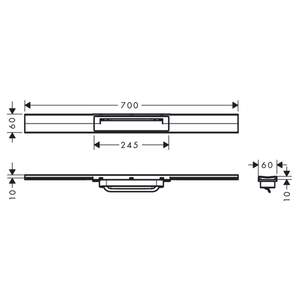 Hansgrohe RainDrain Flex Duş Kanalı 70 cm Kesilebilir Parlak Altın