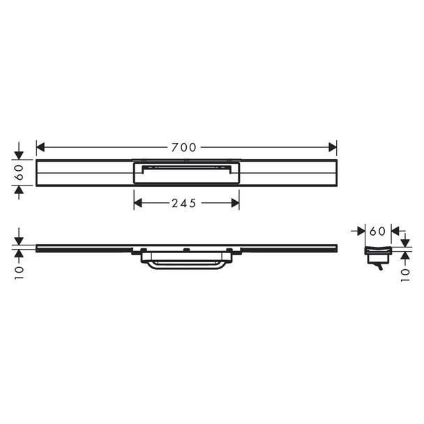 Hansgrohe RainDrain Flex Duş Kanalı 70 cm Kesilebilir Parlak Altın + İç Set