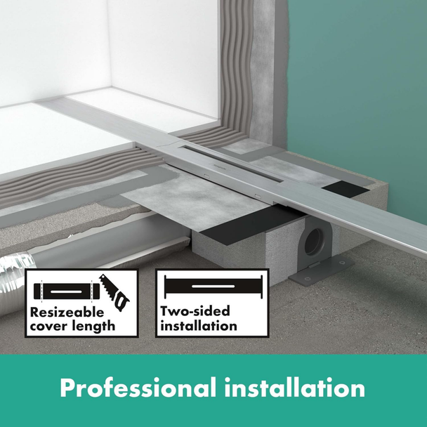 Hansgrohe RainDrain Flex Duş Kanalı 70 cm Kesilebilir Paslanmaz Çelik + İç Set